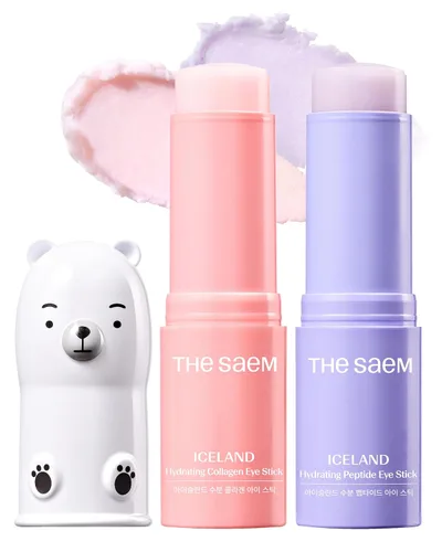 Vista 13 de THESAEM Iceland Hydrating Collagen Eye Stick 0.38 oz – Bálsamo de ojos hidratante antiarrugas para piel flácida – Tratamiento debajo de los ojos