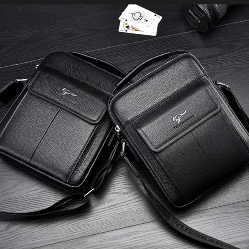 Vista 5 de Leathario Bolso cruzado de cuero para hombre bolso pequeño de mensajero para hombre bolso de hombro para hombre mochila de viaje paquete de trabajo