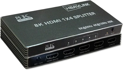 Vista 9 de Divisor HDMI 4K 1 en 2 salidas 60Hz - HDCP 2.2/2.3 Bypass, HDR, Dolby Atmos/DTS5.1/7.1 - Compatible con PS5/PS4/PS3, Apple TV, Xbox, caja de cable