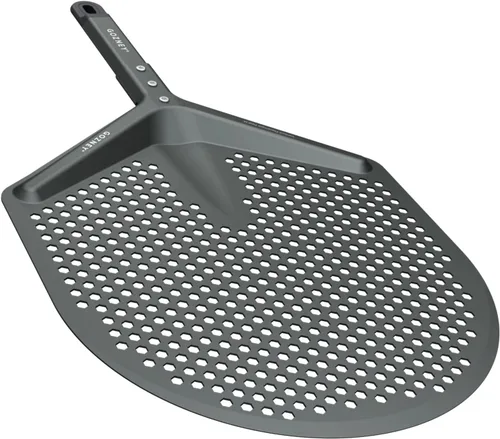 Vista 7 de Gozney Pro Cuchillo de colocación para pizzas de 12" para hornos de pizza Arc y Dome, diseño 100% de aluminio, cuchilla completamente perforada