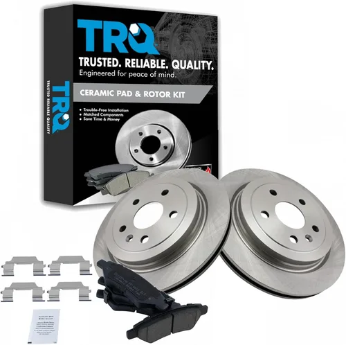 Vista 156 de TRQ Juego de pastillas de freno y rotor de cerámica trasera compatible con Honda Accord V6 1998-02 3.0L con frenos de disco traseros 02-06 Acura RSX