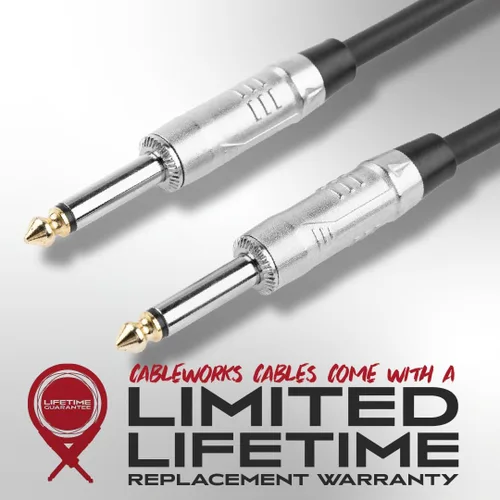 Vista 6 de Cableworks Por Gator Cases Backline Series Cable de altavoz TS estándar de 10 pies (GCWB-SPK-10)