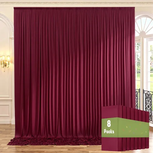 Vista 50 de Cortinas de fondo negras negras sin arrugas para fiestas, cortinas de tela gruesa para telón de fondo de fotos para cumpleaños, bodas, baby shower
