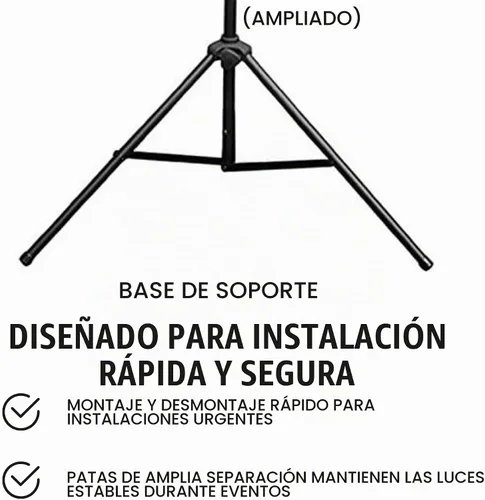 Vista 6 de Chauvet DJ CH06 soporte ligero para Iluminación con barra en T