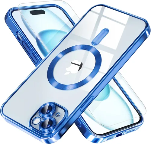 Vista 22 de Misea Funda magnética para iPhone 14 compatible con MagSafe [nunca amarillenta] [protección contra caídas de grado militar] protector completo