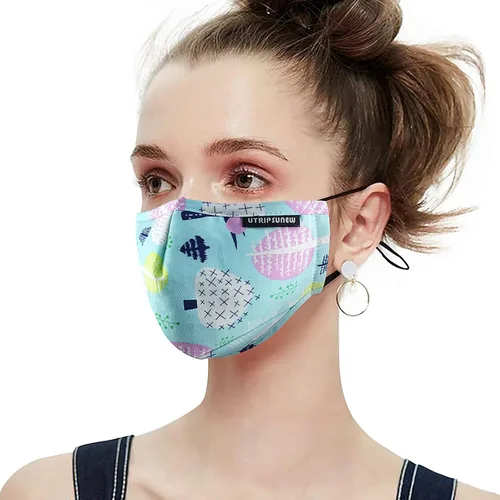 Vista 13 de Máscara antipolvo, mascarilla bucal de algodón PM2.5 lavable y reutilizable, Protección contra el germen de la gripe, Máscara de respirador