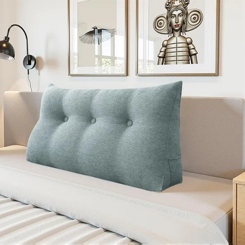 Vista 22 de Almohada de Cuña para Cabecero - Almohada Triangular para Cabecero de Cama, Almohada de Cuña para Descanso en la Cama, para Sentarse en la Cama