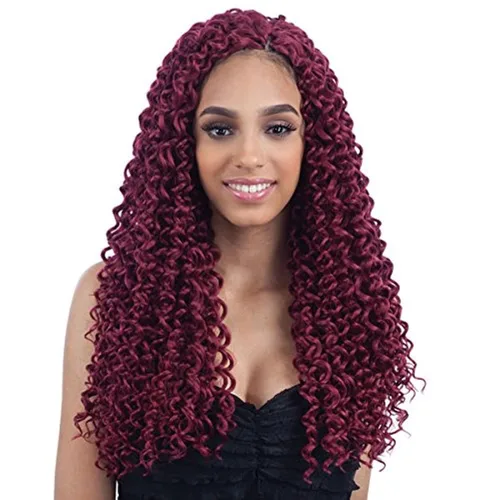 Vista 4 de 2x trenzas sintéticas rizadas FreeTress, cabello en tirabuzones, Paquete de 1