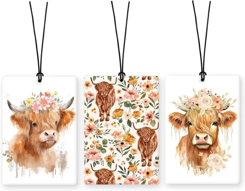 Vista 8 de Lacama Ambientador cristiano para automóvil, 3 piezas, lazo rosa y negro, coqueta con versículo bíblico cristiano, ambientador para mujeres y niñas