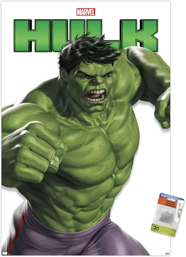 Vista 7 de Trends International Marvel Comics - Póster de pared de la serie de características de Hulk, 14.72 x 22.37 pulgadas, paquete de póster premium