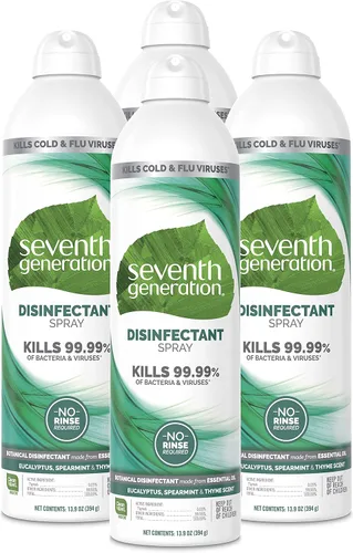 Vista 5 de Seventh Generation Limpiador en aerosol desinfectante, 26 oz. Botella de spray de gatillo, 8/cartón