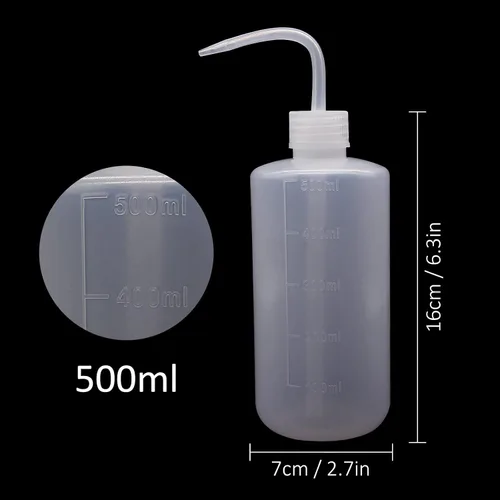 Vista 2 de Autdor Botella exprimible de 16.9 fl oz, 2 botellas de tatuaje de 16 onzas, botellas de plástico de seguridad para tatuajes de laboratorio