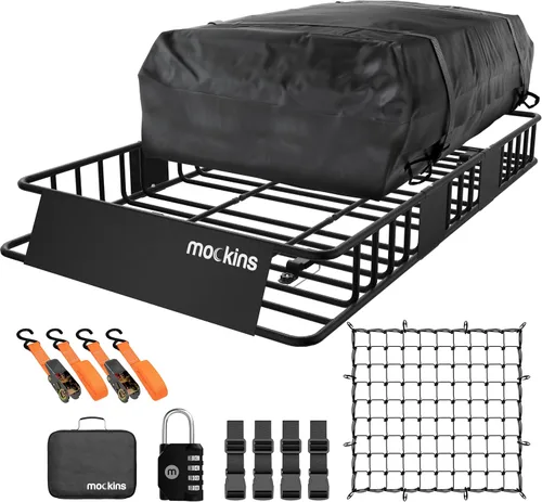 Vista 11 de Mockins Bolsa de Carga para Techo de Automóvil de 16 Pies Cúbicos Bolsa de Techo de 45"x34"x18" para Automóvil Sin Portaequipajes Portaequipajes
