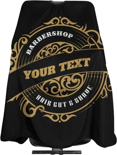 Vista 8 de Capa de barbero impermeable personalizada, Capa de peluquero personalizada, Añade tu texto, Capa de salón personalizada para hombres, Capa de corte