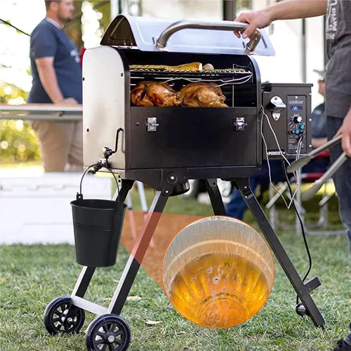 Vista 6 de Cubo de grasa para parrilla Traeger Pro 575 22 34 Ironwood Drip Can Pan Tray Liners Parrilla Piezas de repuesto para Pit Boss Oklahoma Joe Rec Tec Z
