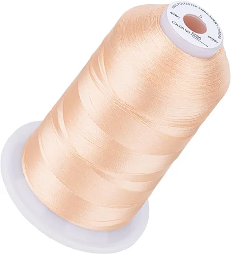 Vista 26 de Simthread 5500 yardas de hilo de bordar, 5000M de alto rendimiento 40WT 100% hilo de poliéster – 170+ colores vívidos, clasificado de alta velocidad
