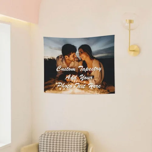 Vista 6 de Moreglee Tapiz personalizado con fotos, texto, tapiz personalizado, regalos personalizados para mujeres y hombres (37 x 29 pulgadas)