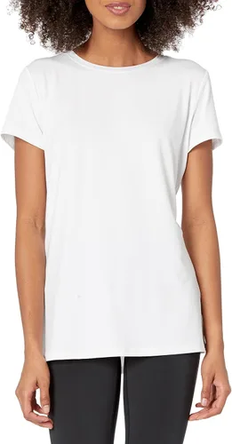 Vista 52 de Amazon Essentials Camiseta de manga corta con cuello redondo para mujer, de secado rápido, para entrenamiento, gimnasio, paquete múltiple