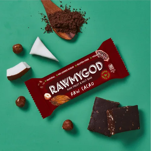 Vista 8 de RAWMYGOD Barras de Frutas y Nueces, Sin Gluten, Veganas, Sin Azúcar Añadida