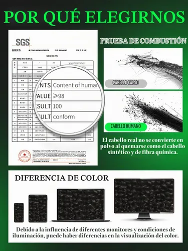 Vista 7 de 3B 3C Anrosa Jerry - Extensiones de cabello humano rizado con clip, 16 Rizado #1B
