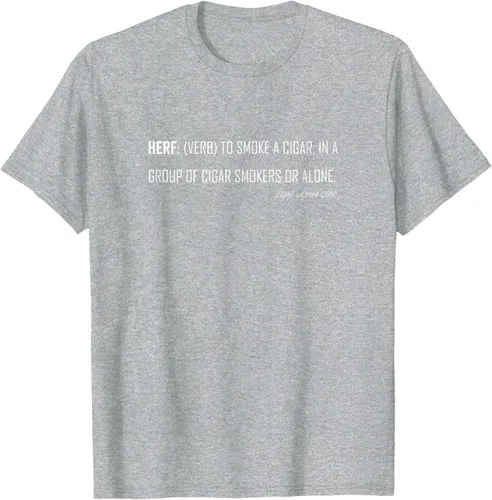 Vista 7 de Herf definition - Camiseta de manga corta, diseño con texto "Cigar Smoker Puff Verb Stogie Habano" Negro
