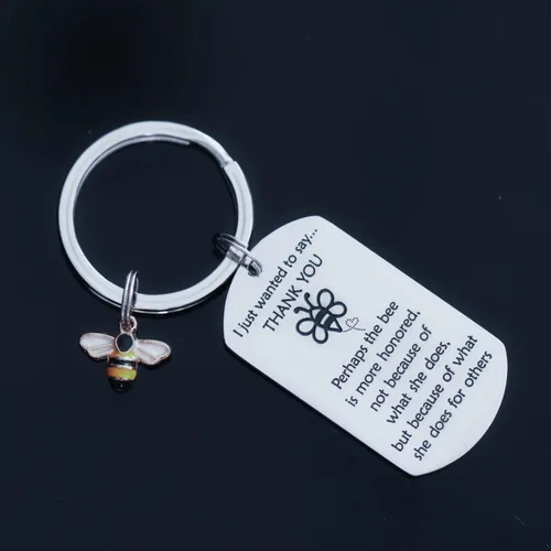 Vista 2 de VALAFO Joyería de abeja para mujeres y hombres, llavero de abejorro de miel, cosas súper abejorros, regalo de abejorros, artículos de encanto