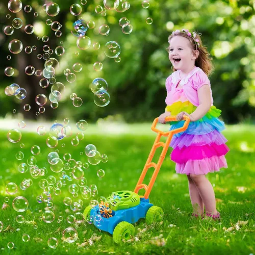 Vista 3 de Lydaz – Máquina de burbujas electrónicas para césped, juegos al aire libre, juguetes para niños