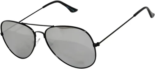 Vista 3 de Gafas de sol de aviador plata 3 unidades Negro