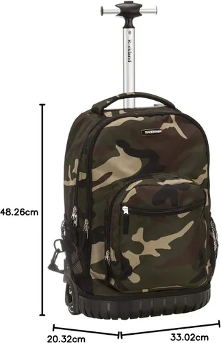 Vista 12 de Rockland, bolsa de viaje de 19 pulgadas, con ruedas., Negro), R02-BLACK