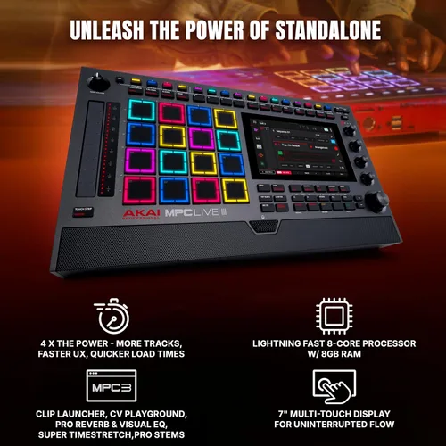Vista 3 de Akai Professional MPC Live III Portable Music Production Center Negro