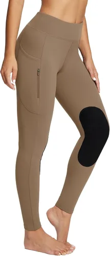 Vista 12 de baleaf Womens Winter Horse Riding Pants Fleece Breeches Leggings Negro