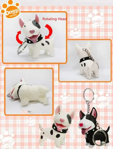 Vista 5 de MIFXIN Llavero de perro lindo llavero de coche llavero decoración llavero llavero para niños adultos fiesta amistad, bull terrier