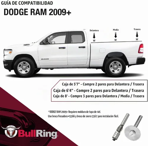 Vista 7 de BullRing - Anclajes de amarre retráctiles de ajuste empotrado - Ram, Tundra