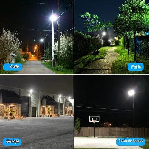 Vista 6 de Luces solares de calle de 30000 lm para exteriores, impermeables, 6000 K, luces de inundación solares con sensor de movimiento y control remoto