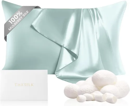 Vista 20 de THXSILK Funda de almohada 100% seda de morera para la salud del cabello y la piel, funda de almohada suave y lisa de 22 momme con cremallera oculta
