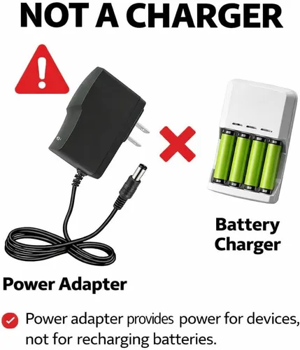 Vista 7 de Fuente de alimentación de 5 V CC, adaptador de CA de pared de 2 A, 100-240 V, 50-60 Hz a CC, cable adaptador de corriente de 2 amperios con enchufe