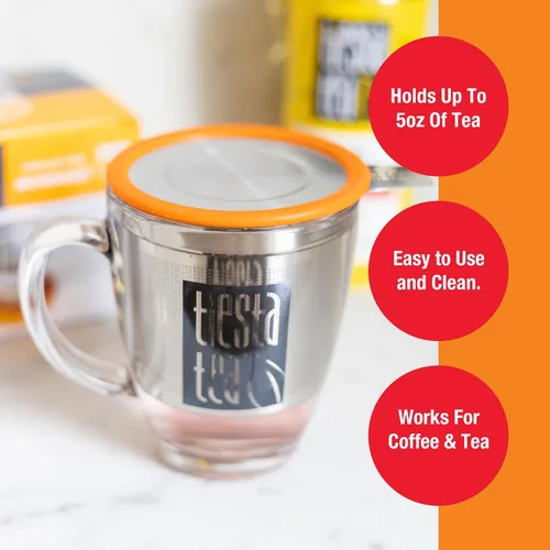 Vista 9 de Tiesta Tea Brewbasket Colador de Infusión de Acero Inoxidable para Hojas Sueltas, Colador de Malla Fina Reutilizable para Bebidas Calientes y Frías