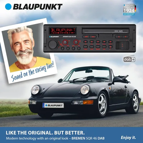 Vista 7 de BLAUPUNKT Bremen SQR 46 DAB Retro Car Stereo 80s Classic Bluetooth USB SD AUX - Negro