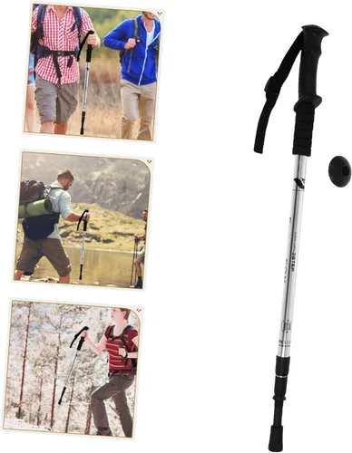 Vista 9 de VICASKY Outdoor Gear Essential - Bastones de senderismo plegables con aleación de aluminio, antigolpes y agarre mejorado para senderismo y senderismo