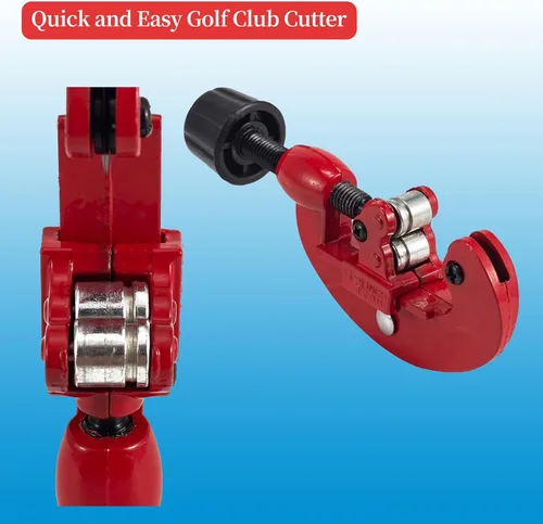 Vista 5 de Cortador de eje de palo de golf de mano, herramienta perfecta para cortar golf, extractor de eje de golf para eje de acero o grafito, ambidiestro