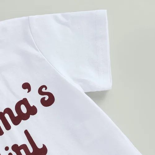 Vista 6 de Hiusmilekid Ropa de niña recién nacida, traje de verano para bebé, camiseta de manga corta, camiseta de manga corta, conjunto corto de verano de dos