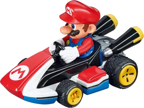 Vista 4 de Carrera GO Pista de Carreras Eléctrica para Vehículos Ranurados para Niños, Mario Kart, Escala 1:43 Authentic Mario toys racing set. Features