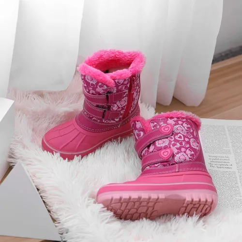 Vista 7 de DREAM PAIRS Botas de nieve de invierno para niños y niñas, hasta la pantorrilla