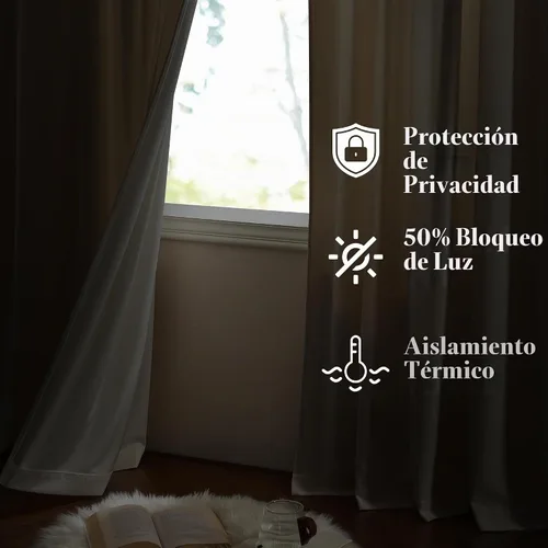 Vista 3 de KGORGE - Cortinas opacas de terciopelo beige de 84 pulgadas, 2 paneles para dormitorio
