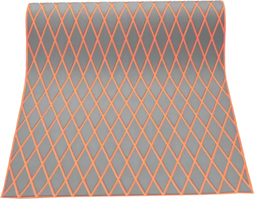 Vista 50 de 102.3" X 45.2" pulgadas, patrón de diamante, cubierta marina autoadhesiva, suelo de barco, cubierta de espuma EVA marina, antideslizante, para Gris