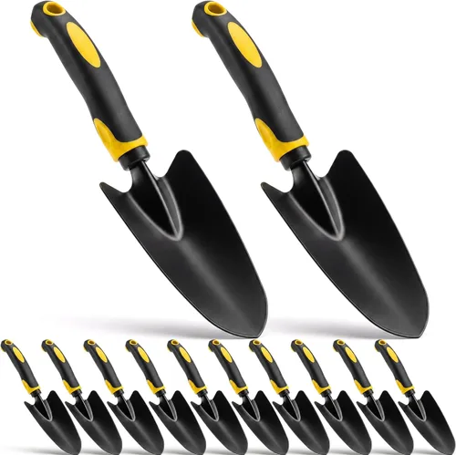 Vista 10 de Yaocom 16 piezas Pala de jardín de aleación de aluminio resistente, pala de mano pequeña de pala de jardín de metal con mango suave para herramienta