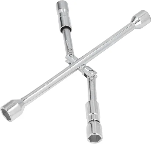 Vista 6 de Llave cruzada de 4 vías de 14 pulgadas, llave de tubo de acero de alto carbono, llave de vaso portátil plegable de 180°, varios tamaños