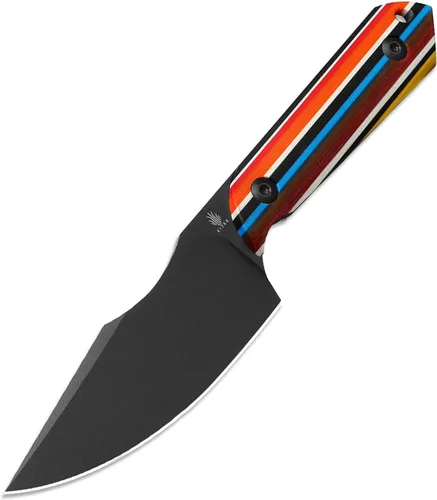 Vista 10 de Kizer Mini Harpoon Cuchillo de hoja fija con funda, cuchillo de caza de hoja de 3 V con mango de micarta, cuchillos pequeños EDC de hoja fija