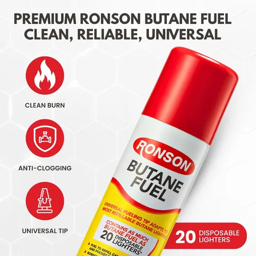 Vista 2 de Ultra combustible de butano marca Ronson