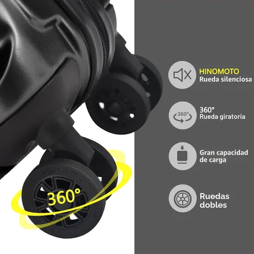 Vista 7 de TydeCkare Equipaje de mano de 16" con 2 compartimentos para portátil, Negro, 16 pulg., Negocios